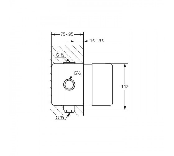 Скрытая часть для смесителя Kludi Pure&Easy (38636)