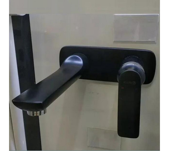 Змішувач для умивальника настінний прихованого монтажу Kludi Balance Black Matte (522468775)