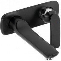 Смеситель для умывальника настенный скрытого монтажа Kludi Balance Black Matte (522468775)