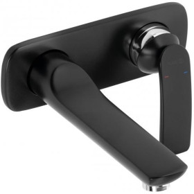 Смеситель для умывальника настенный скрытого монтажа Kludi Balance Black Matte (522468775)