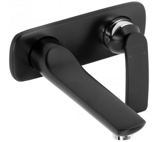 Змішувач для умивальника настінний прихованого монтажу Kludi Balance Black Matte (522468775)