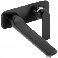 Смеситель для умывальника настенный скрытого монтажа Kludi Balance Black Matte черный (522478775)