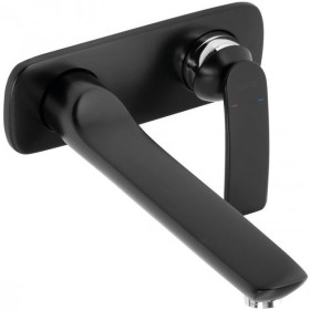 Смеситель для умывальника настенный скрытого монтажа Kludi Balance Black Matte черный (522478775)
