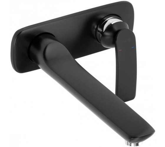 Смеситель для умывальника настенный скрытого монтажа Kludi Balance Black Matte черный (522478775)