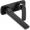 Смеситель для умывальника настенный скрытого монтажа Kludi Balance Black Matte черный (522478775)