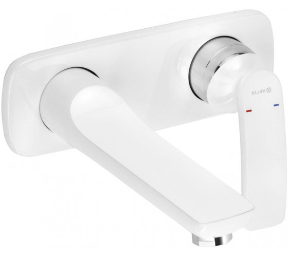Змішувач для умивальника настінний прихованого монтажу Kludi Balance White (522469175)