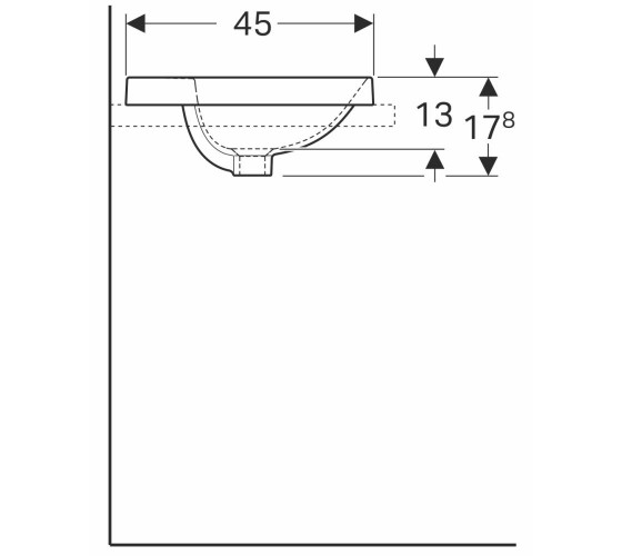 Раковина Geberit VARIFORM 55 см (500.721.01.2)