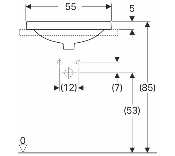 Раковина Geberit VARIFORM 55 см (500.721.01.2)