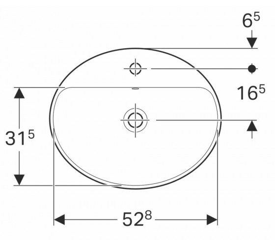 Раковина Geberit VARIFORM 55 см (500.721.01.2)