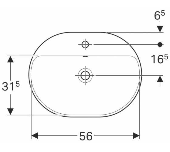 Раковина Geberit VARIFORM 60 см (500.733.01.2)