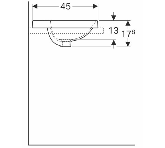 Раковина Geberit VARIFORM 60 см (500.733.01.2)