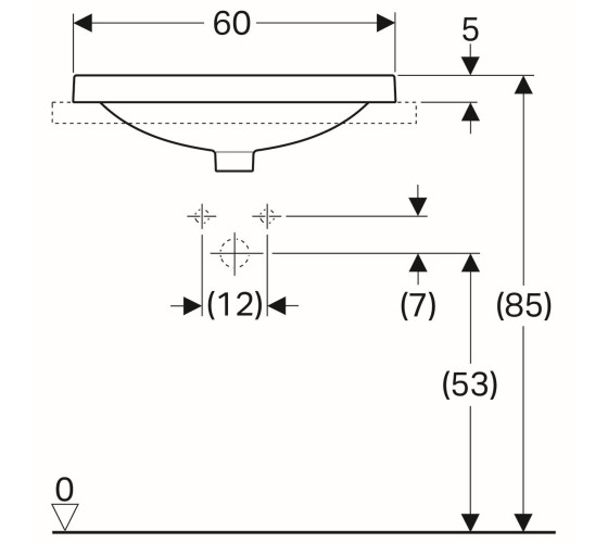 Раковина Geberit VARIFORM 60 см (500.733.01.2)