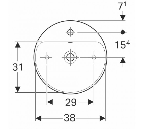Раковина Geberit VARIFORM 45 см (500.769.01.2)