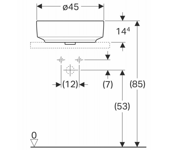 Раковина Geberit VARIFORM 45 см (500.769.01.2)
