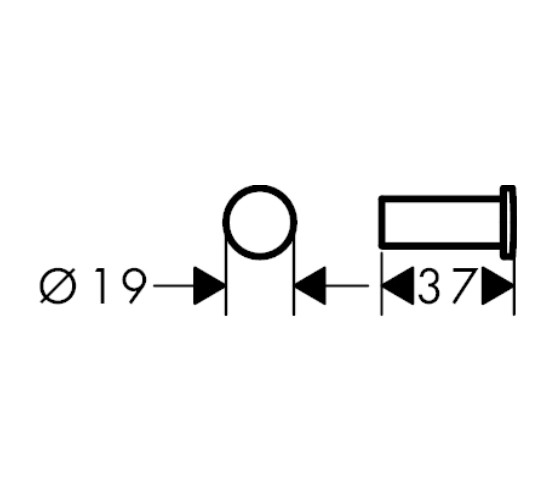 Гачок Hansgrohe Logis Universal, 3.7х1.9, хром (41711000)