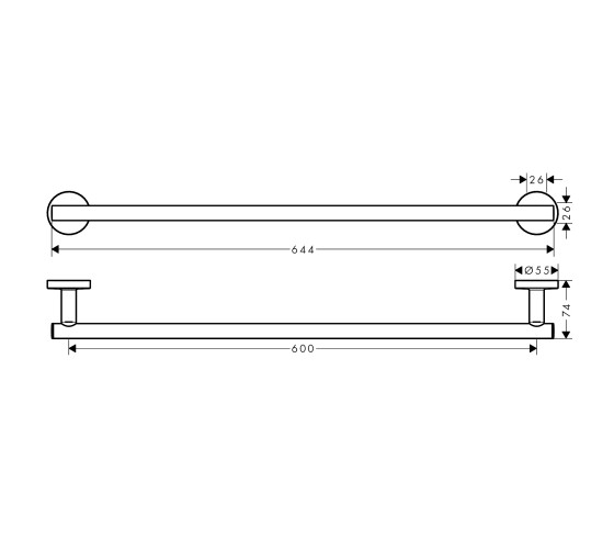 Тримач для рушника Hansgrohe Logis (41716000)