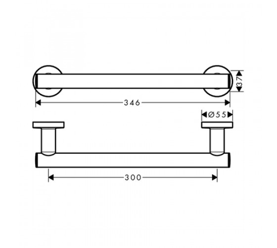 Рушникотримувач Hansgrohe Logis Universal, хром (41713000)
