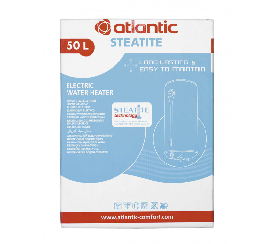 Бойлер Atlantic Ego Steatite 50 літрів сухий тен VM 050 D400-1-BC 1200W (841297)