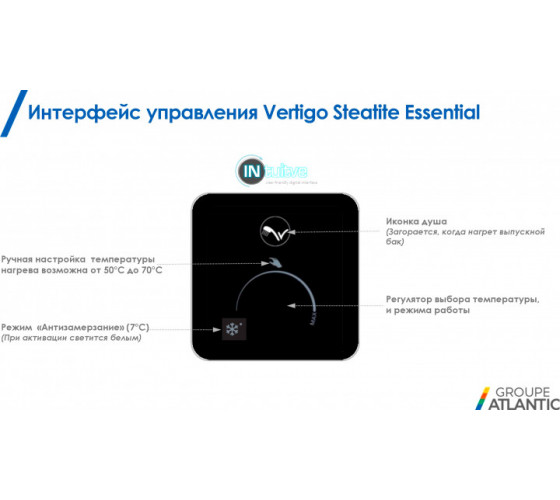 Бойлер Atlantic Vertigo Steatite Essential 80 літрів сухий тен MP-065 2F 220E-S 1500W (841307)