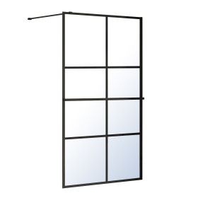 Стенка для душа VOLLE Malla Negra WALK-IN 1000*2000 мм, 18-08-100black set