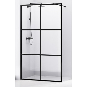 Стенка для душа VOLLE Malla Negra WALK-IN 1200*2000 мм, 18-08-120black set