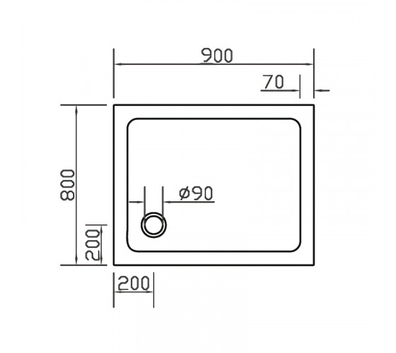 Душевой поддон Eger 80*90 см SMC (599-9080S)