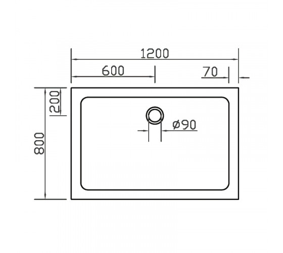 Душевой поддон Eger SMC 120x80 см (599-1280S)