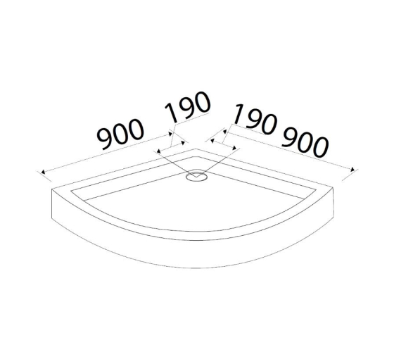 Душовий піддон Volle Fiesta 90х90 см (10-22-157tray)