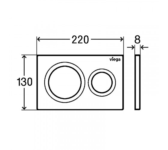 Клавіша змиву Viega PREVISTA Visign for Style 20 білий альпійський (773793)