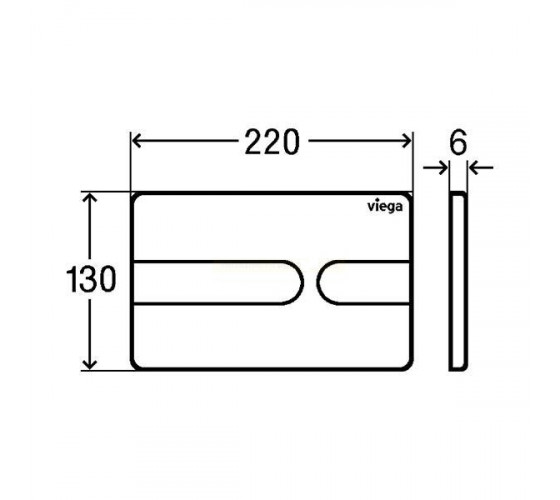 Клавиша смыва Viega PREVISTA Visign for Style 23 насыщенно черная глянец (773175)