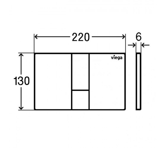 Клавіша змиву Viega PREVISTA Visign for Style 24 насичено чорна (773304)