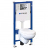 Інсталяція Geberit Duofix Pro 20 з клавішею Delta 01 хром + унітаз KOLO Idol із сидінням Soft Close (118.315.21.2)