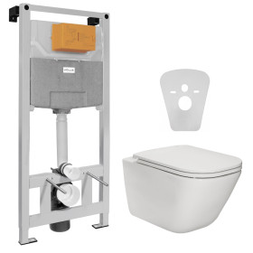 Набір інсталяція Volle MASTER NEO з унітазом Roca GAP Clean Rim і кришкою Slim Soft-Close (A34H470000+201010)