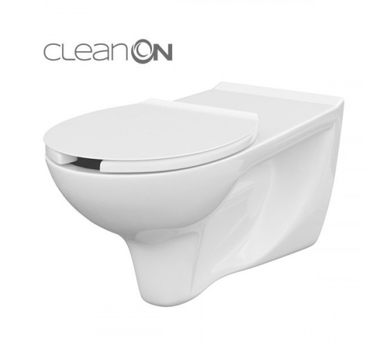 Унитаз подвесной CERSANIT Etiuda CleanOn  без сиденья, (K670-002)