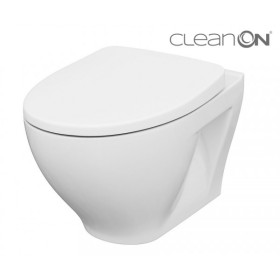  Унитаз подвесной Mito (Cersanit) Moduo SAVIO Clean On с сиденьем Slim Wrap, (СЕТ A29),  (K701-262)