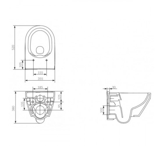 Подвесной унитаз Cersanit Crea Clean On (K114-015)