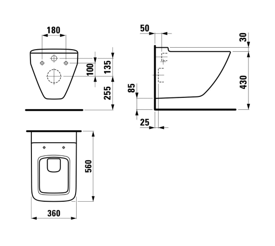 Унитаз подвесной Laufen Palace Rimless с крышкой Soft-Close (H8667000000001)