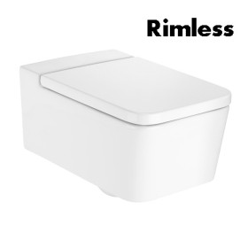 Унітаз підвісний Roca INSPIRA SQUARE Rimless, без сидіння (A346537000)