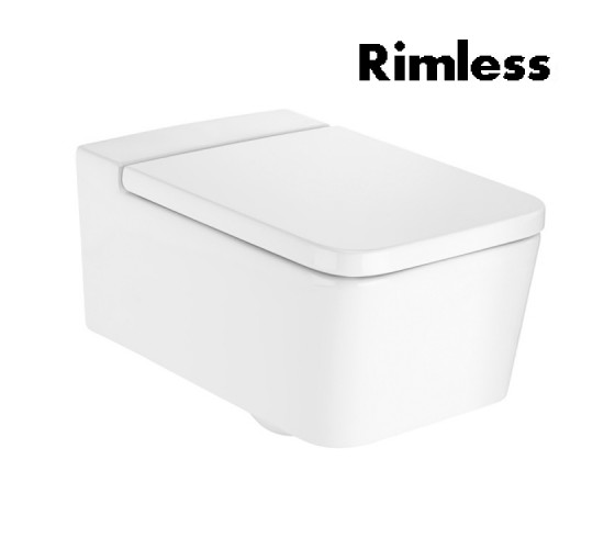 Унитаз подвесной Roca INSPIRA SQUARE Rimless , без сиденья (A346537000)