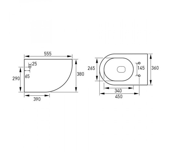 Унітаз підвісний Volle AMADEUS Rimless з кришкою Slim Soft-Close (13-06R-055)