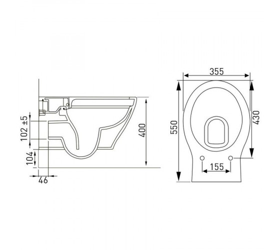 Унітаз підвісний Volle Iberia Rimless з кришкою Slim Soft-Close (13-21-124)
