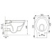 Унітаз підвісний Volle Iberia Rimless з кришкою Slim Soft-Close (13-21-124)