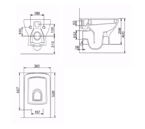 Унітаз підвісний Volle Larios з кришкою Slim Soft-Close (13-27-385)