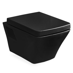 Унітаз підвісний Volle Teo black з кришкою Soft-Close чорний (13-88-422black)
