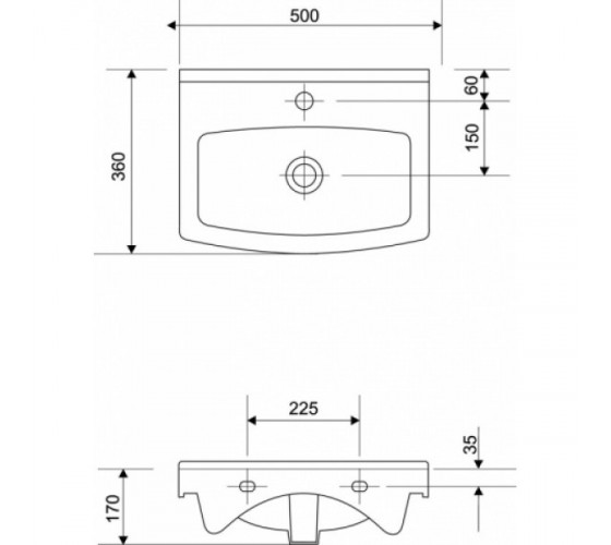 Умывальник мебельный Mito (Cersanit) Cersania New 50 см (K11-0163)