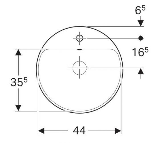 Раковина Geberit VARIFORM 48 см (500.705.01.2)