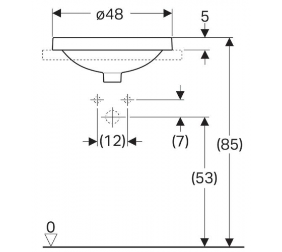 Раковина Geberit VARIFORM 48 см (500.705.01.2)