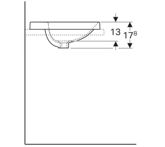 Раковина Geberit VARIFORM 48 см (500.705.01.2)