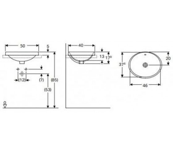 Раковина Geberit VARIFORM 50 см (500.709.01.2)