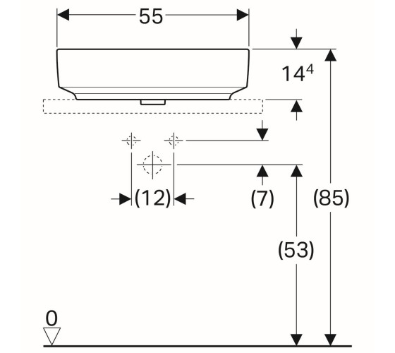 Раковина Geberit VARIFORM 55 см (500.779.01.2)